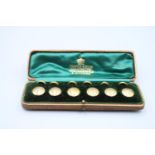 antique 9ct gold gents dress stud set in fitted case 6.6g