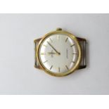 Omega seamster gents vintage gold tone wristwatch head only. hand wind