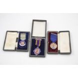 3 x Boxed Vintage Hallmarked .925 STERLING SILVER Jewels Inc Masonic Etc (64g)