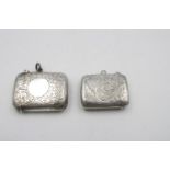 2 x Assorted Antique Hallmarked .925 STERLING SILVER Vesta / Match Cases (44g)