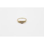 antique 18ct gold diamond set ring 2g Size N