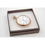 Vintage Gents WALTHAM Rolled Gold Open Face POCKET WATCH Hand-Wind WORKING (89g)