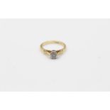 Vintage 18ct Gold diamond ring w/ Birmingham hallmarks 3.1g Size M