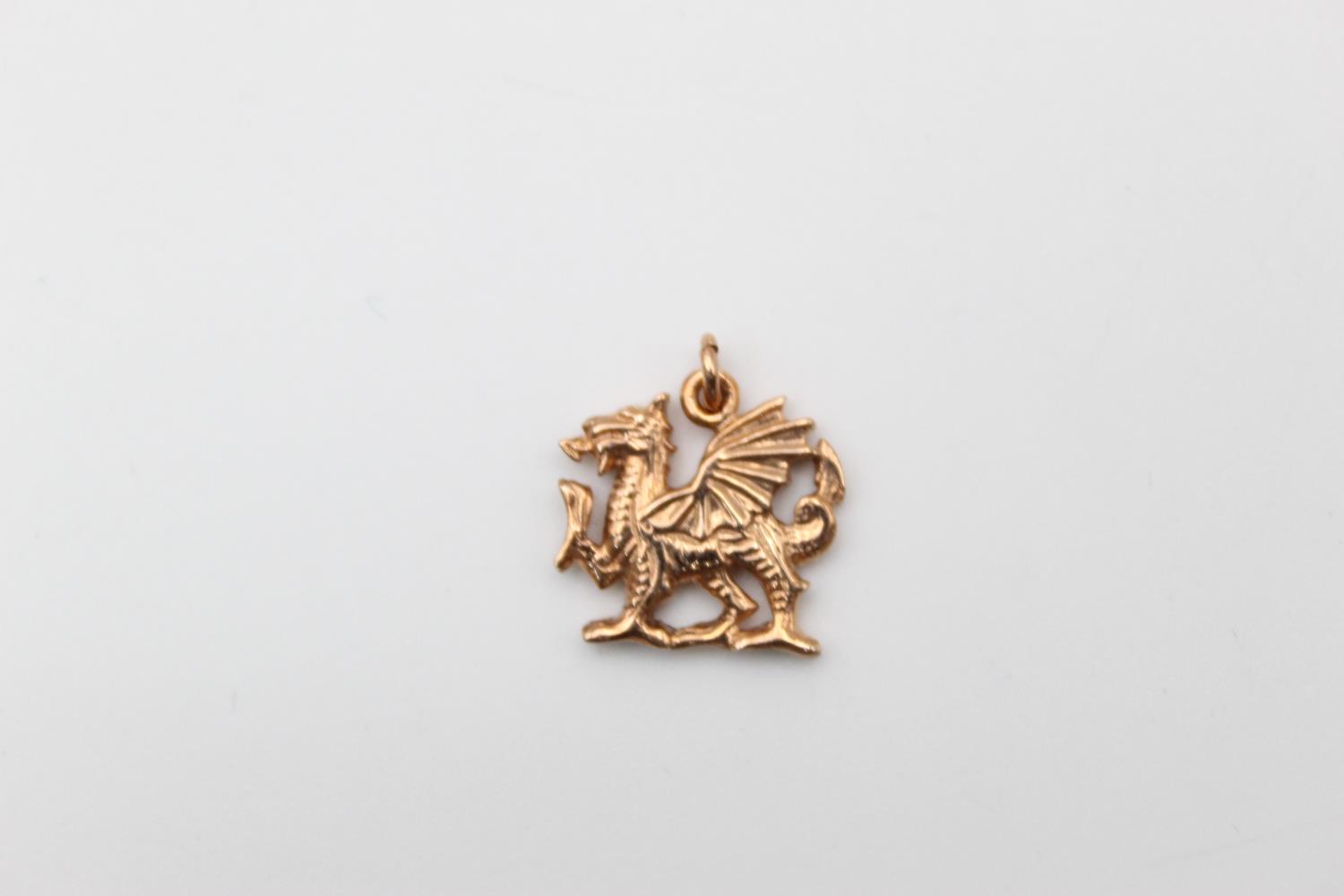 9ct Gold Cymru Gold dragon pendant 2.2g - Image 2 of 6