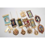 8 x Assorted Vintage MASONIC & R.A.O.B Jewels Inc President Etc