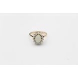 vintage 9ct gold opal cluster dress ring 2.8g Size R