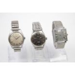 3 x Vintage Gents WRISTWATCHES Hand-Wind WORKING Inc. Valex, Rotary Etc