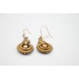 9ct antique earrings pendants 2.2g