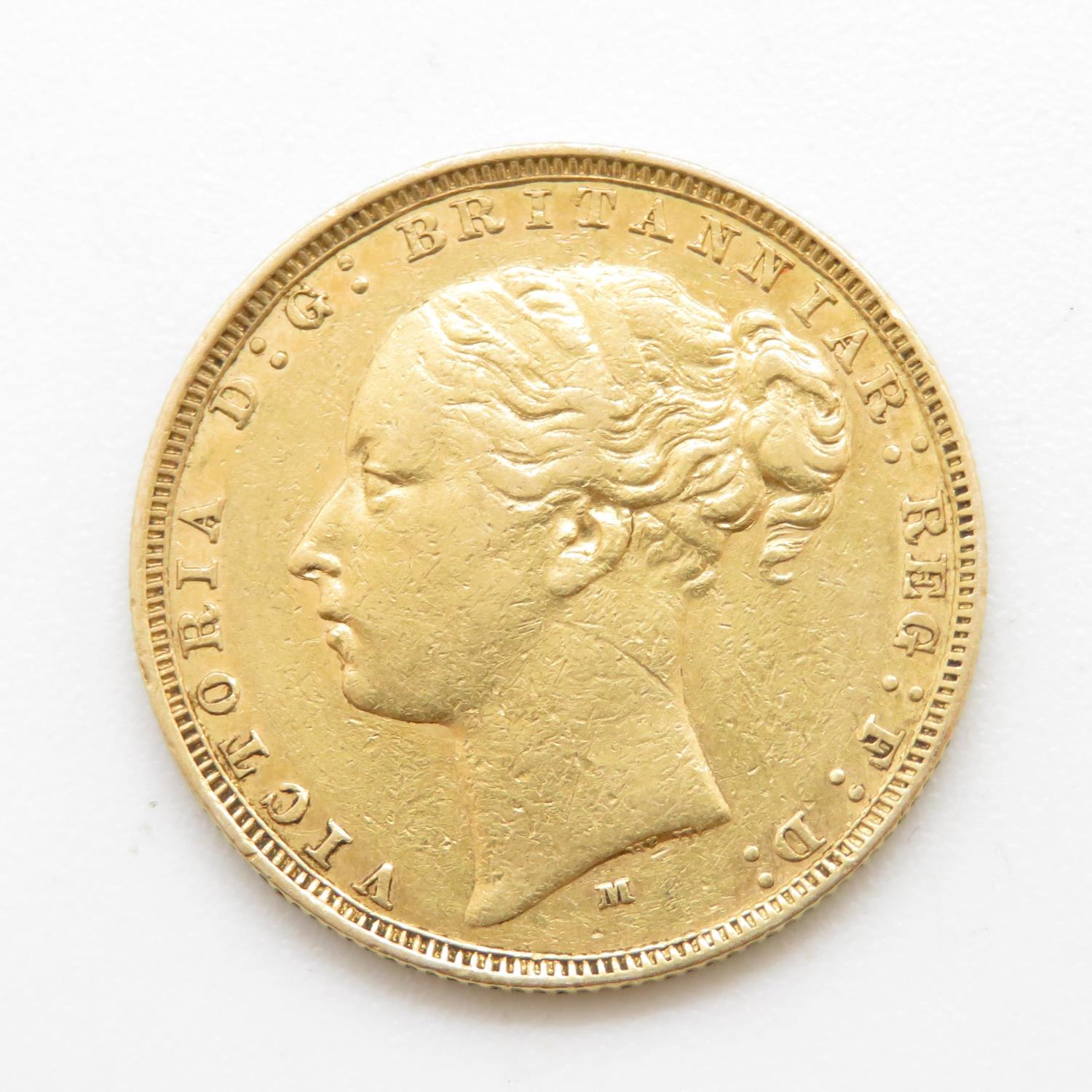 1883 Young head full sovereign - Image 2 of 2
