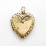 Back and front 9ct gold locket 3.8g