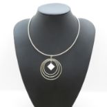 27g silver necklace and pendant