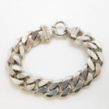 Large 8" silver bracelet 105.4g