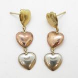 Heart earrings .9g 9ct gold