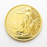 2014 gold Britannia one once pure gold coin