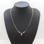 9ct gold and diamond necklace 5.7g
