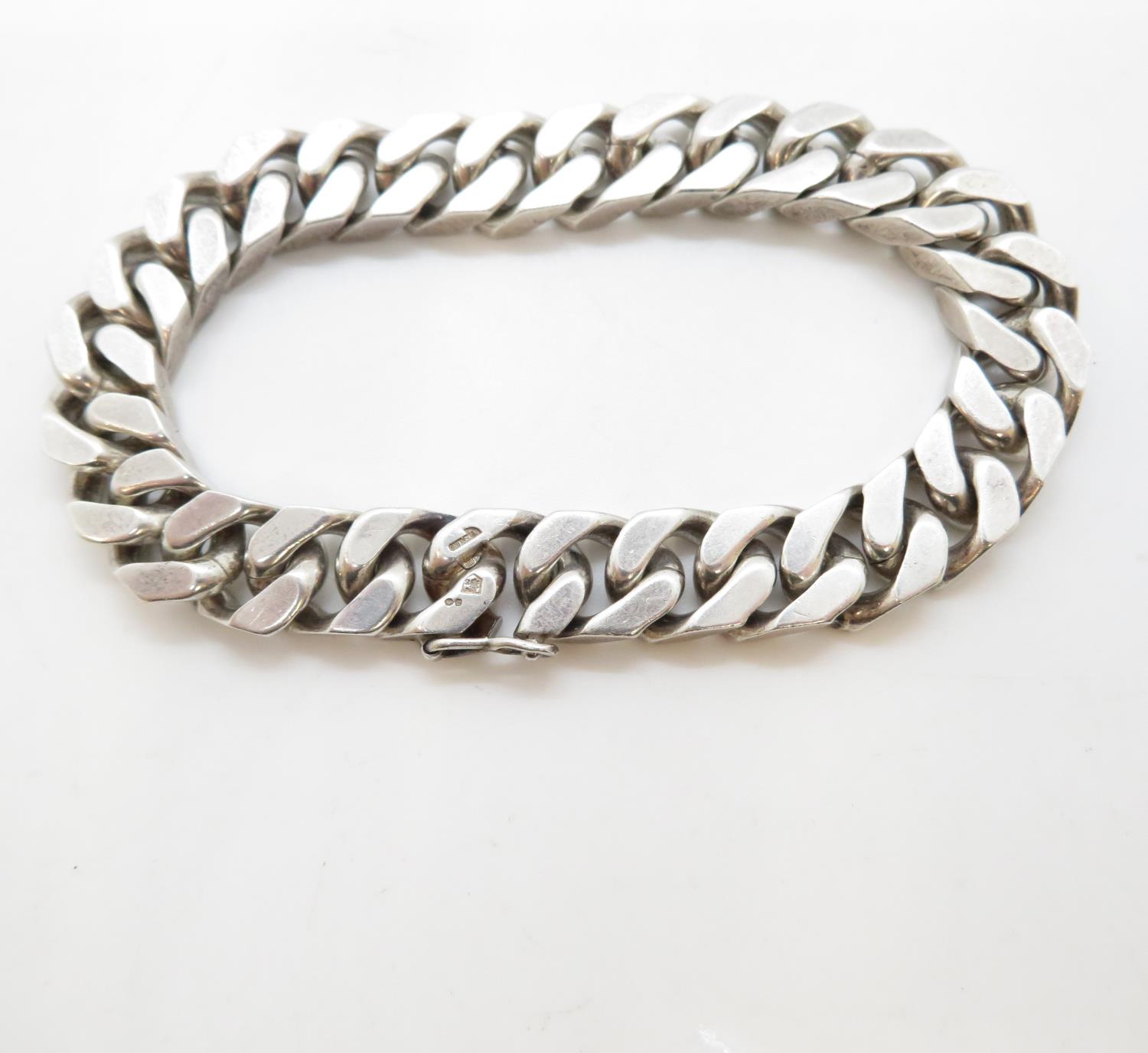 Heavy silver bracelet 8.75" long 66g