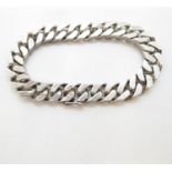 Heavy silver bracelet 8.75" long 66g