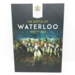 Battle of Waterloo Anniversary set with 5x bronze medallions and 1x 14ct gold coin 7g in official