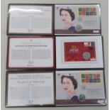 Set of 3x Her Majesty in Service first day covers with silver 1oz coins