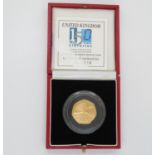 Royal Mint 2000 gold proof 50p Libraries coin in case with certificate