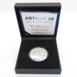 Silver 1oz coin 2017 article 50 in case with certificate