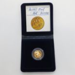 Royal Mint 1982 gold proof half sovereign in case with certificate
