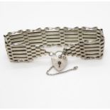 Silver 6 bar gate bracelet