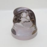 Lalique France hawkshead glass car mascot