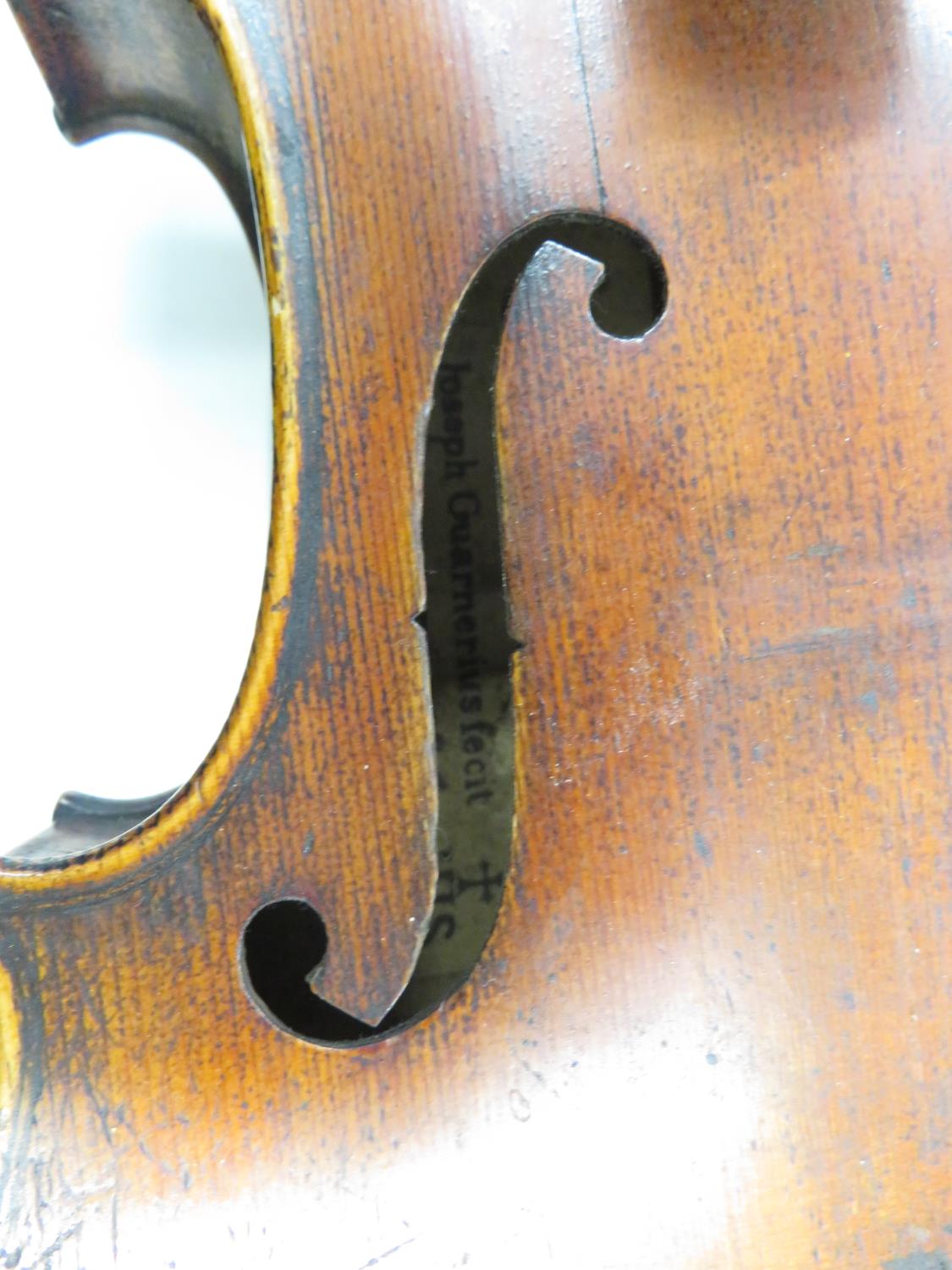 Old 3/4 violin in sarcophagus case - Image 5 of 6