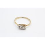 gold diamond trilogy ring size K 1.7g