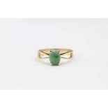 10ct gold jadeite ring size O 2.3g