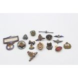 15 x Assorted Vintage MILITARY Lapel / Sweetheart Badges Inc Navy, RAF, Army Etc