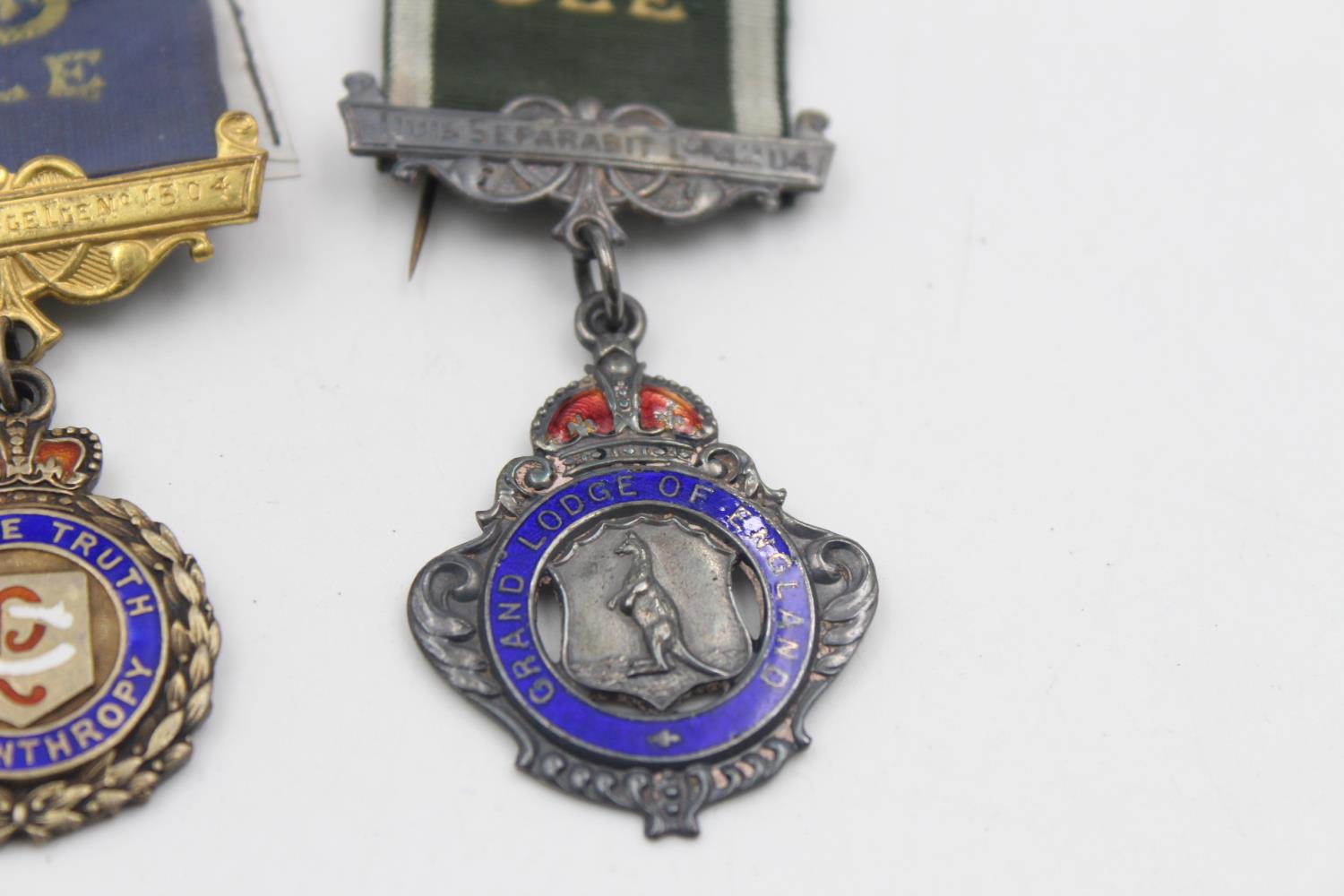 4 x Vintage Hallmarked .925 STERLING SILVER Medals / Jewels Inc R.A.O.B (88g) - Bild 7 aus 7