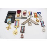 10 x Assorted Vintage MASONIC & RAOB Jewels Inc Appleton Lodge, Hospital Jewel