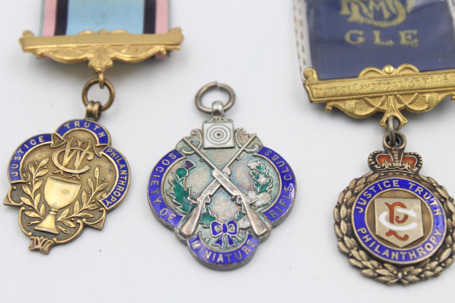 4 x Vintage Hallmarked .925 STERLING SILVER Medals / Jewels Inc R.A.O.B (88g) - Bild 4 aus 7