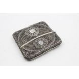 Vintage .925 STERLING SILVER Filigree Ladies CIGARETTE CASE (95g)