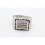 9ct white gold 0.50ct diamond dress ring size V 5.9g