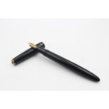 Vintage PARKER Duofold Black FOUNTAIN PEN w/ 14ct Gold Nib WRITING