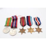 5 x WW2 Medals w/ Original Ribbons Inc France & Germany Stars