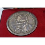 CHURCHILL Centenary Picture Medals In 22ct Gold On .925 Sterling Silver (124g)