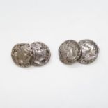 Good Antique silver HM Art Nouveau cufflinks