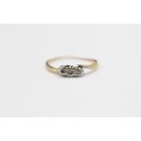 Antique 18ct gold diamond trilogy ring size J