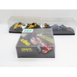 3x Formula 1 Racing Cars miniatures