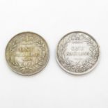 1871 and 1881 shilling both very fine condition