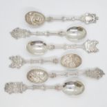 6x silver Dutch spoons 85g