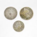 1714 William III shilling and 1897 sixpence