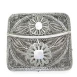 Silver filigree cigarette case 100g