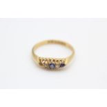 18ct gold antique diamond & sapphire ring, hallmarked Birmingham 1972 (as seen) size O
