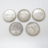 5x silver dollars 1961 1965 x2 1966 1967