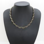 Silver and marquisate necklace 35g